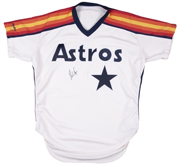 1987 Nolan Ryan Game Issued & Signed Houston Astros Road Jersey (Sports Investors Authentication & Beckett)